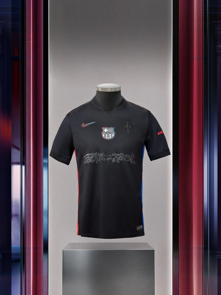Camisola Barcelona away preta 2024/25 TRAVIS SCOTT - PLAYER