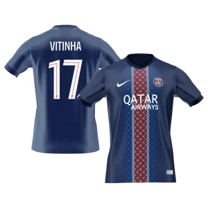 【Super Qualidade】VITINHA #17 PSG
 Casa Futebol Camisa 2025/26 Marinha