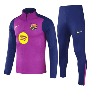 Barcelona Zíper Moletom Conjunto (Top+Calças) 2025/26 Roxo