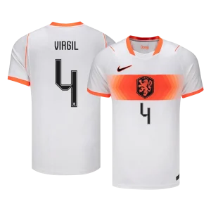 VIRGIL #4 Países Baixos Fora Copa do Mundo Camisa 2026 Branco