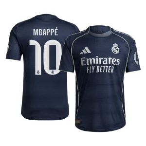 Jogador MBAPPÉ #10 Real Madrid Fora Futebol Camisas 2025/26 Marinha