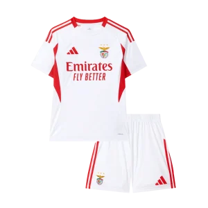 Benfica Infantil 
 Fora Terceira Futebol Camisa 2025/26 Branco