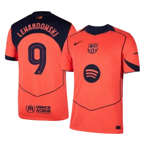 LEWANDOWSKI #9 Barcelona Fora Terceira Camisa 2025/26 UCL