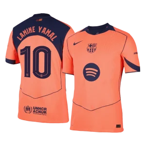 Jogadoras LAMINE YAMAL #10 Barcelona Fora Terceira UCL Futebol Camisas 2025/26