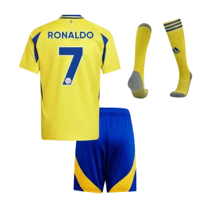 Infantil Al Nassr RONALDO #7 Camisola Casa Kits de Futebol Completos 2024/25