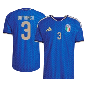 Versão do Jogador DIMARCO #3 Itália Casa Copa do Mundo Futebol Camisas 2026 Azul