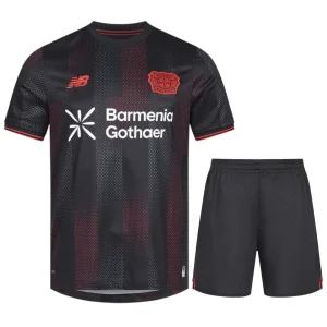 Conjunto Infantil Bayer Leverkusen principal preto 2025/26