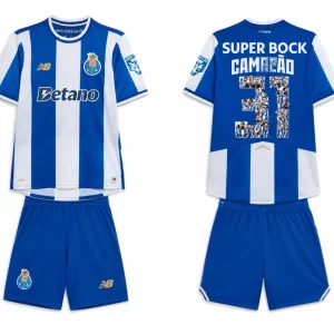 Conjunto infantil CAMPEÕES 31 primeiro equipamento azul e branco 2025/26 - LANÇAMENTO PRINCIPAL