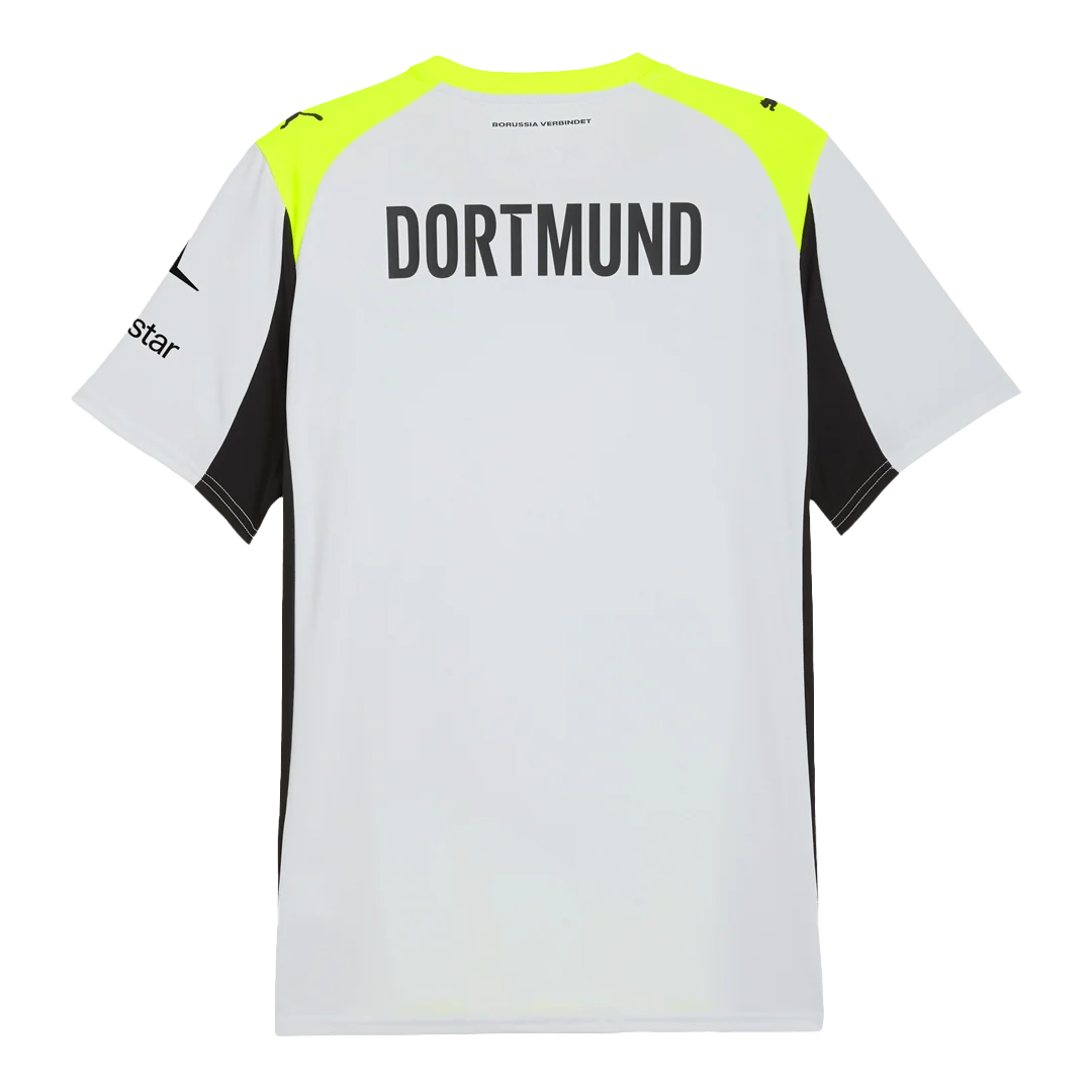 Borussia Dortmund Fora Camisa de Futebol 25/26 Cinza - Image 3