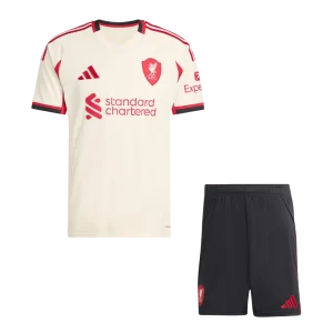 Liverpool Fora Camisa Conjunto (Camisola + Calções) 2025/26- Branco