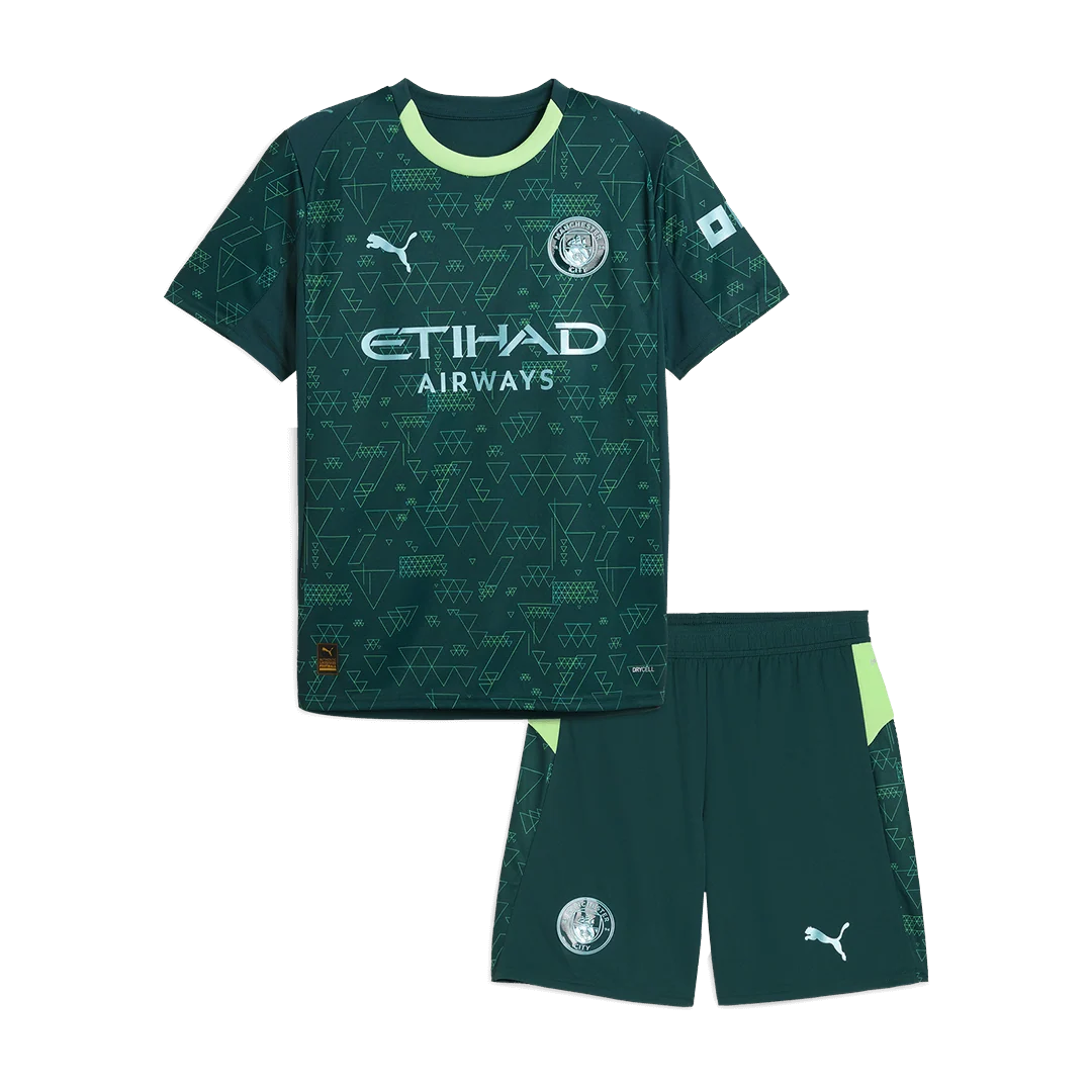 Manchester City Infantil
Quarta Futebol Camisa Conjunto (Camisa+Shorts) 2025/26 Verde - Image 2