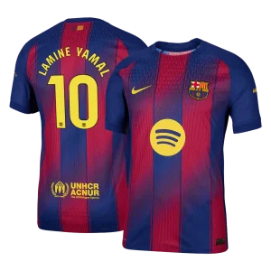 Jogador  LAMINE YAMAL #10 Barcelona Casa Futebol Camisas 2025/26