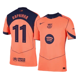Jogadoras RAPHINHA #11 Barcelona Fora Terceira UCL Futebol Camisas 2025/26