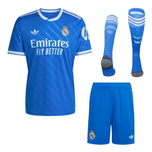 Real Madrid 
 Fora Terceira Camisa Conjunto(Camisa+Calções+Meias) 2025/26 Azul