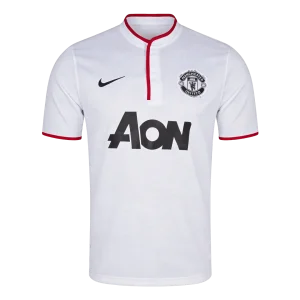 Retrô Manchester United Fora Camisa 2013/14 Branco