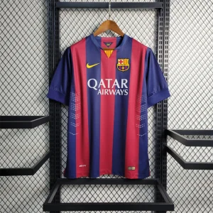 Camisola Barcelona Home Retrô 2014/15 - Vermelha e Azul