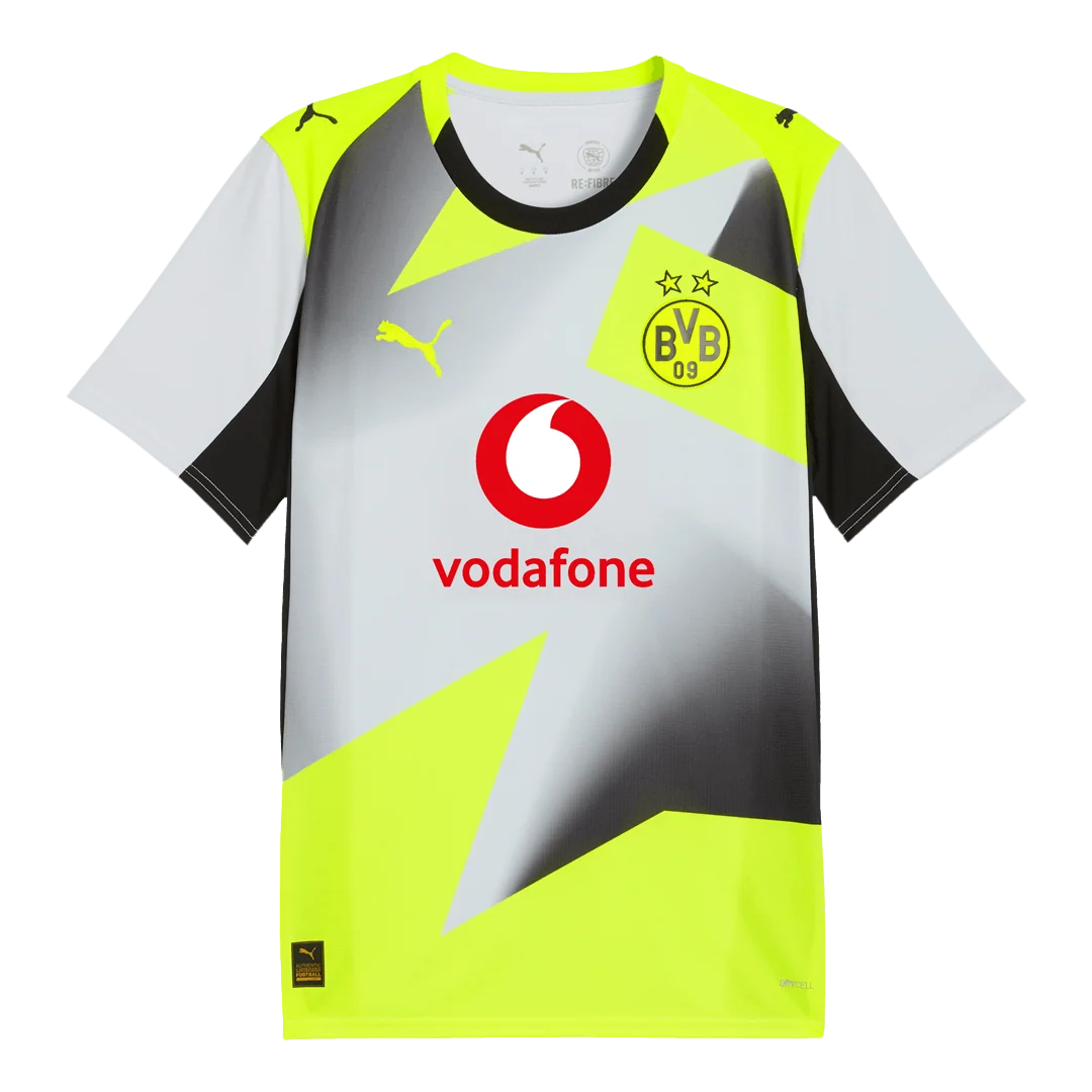 Borussia Dortmund Fora Camisa de Futebol 25/26 Cinza - Image 4