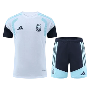 Versão Do Jogador Argentina Copa do Mundo Camisa Conjunto(Camisa+Calções) 2026 Branco