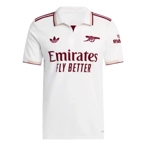 Jogador Arsenal Fora Terceira Futebol Camisas 2025/26 Branco