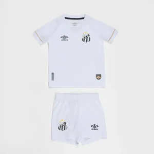 Conjunto Infantil Santos home branco 2026