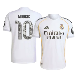 Jogador MODRIĆ Special #10 Real Madrid Casa Especial Especial Futebol Camisas 2025/26 Branco