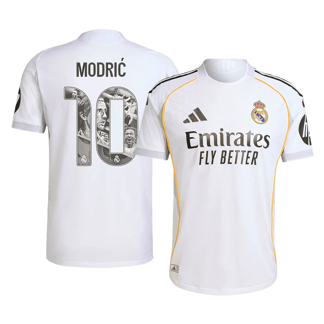 Jogador MODRIĆ Special #10 Real Madrid Casa Especial Especial Futebol Camisas 2025/26 Branco - Image 2