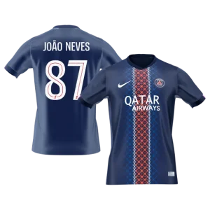 【Super Qualidade】JOÃO NEVES #87 PSG
Casa Futebol Camisa 2025/26 Marinha
