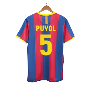 Camisola de futebol PUYOL #5 Barcelona Retro 2010/11