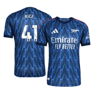 Jogador RICE #41 Arsenal Fora Futebol Camisas 2025/26 Azul