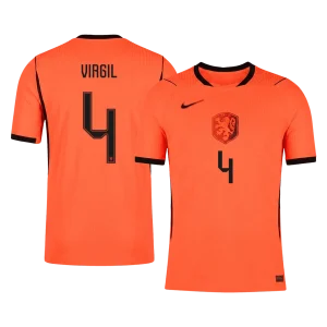Versão do Jogador VIRGIL #4 Países Baixos Casa Copa do Mundo Futebol Camisas 2026 Laranja
