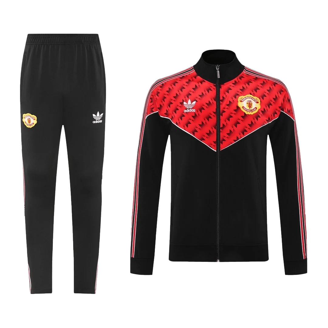 Manchester United Treino Jaqueta Conjunto (Jaqueta + Calças) 2025/26 Vermelho&Preto