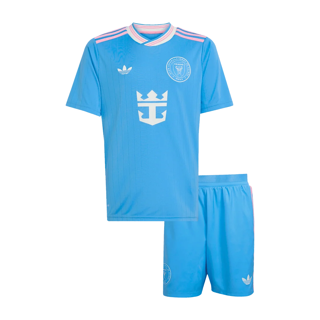 Inter Miami CF
Fora Terceira
Camisas Infantis
Conjunto 2025
Azul
