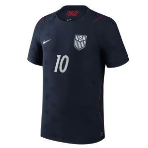 Versão do Jogador PULISIC #10 EUA Fora Copa do Mundo Futebol Camisas 2026 Preto