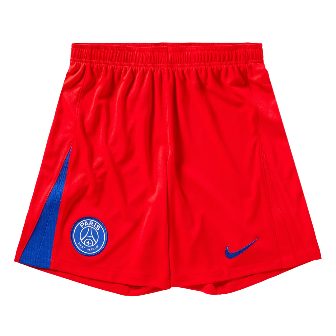 PSG Fora Terceira Camisa Conjunto(Camisa+Calções+Meias) 2025/26 Vermelho - Image 4