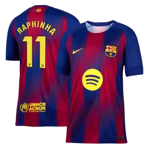 RAPHINHA #11 Barcelona Casa Camisa 2025/26- Vermelho&Azul