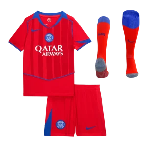 PSG Infantil 
 Terceira Futebol Camisa Conjunto (Camisa+Shorts+Meias) 2025/26 Vermelho