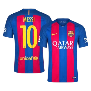 Retrô MESSI #10 Barcelona Casa Camisa 2016/17 Vermelho&Azul
