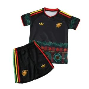 Conjunto infantil Seleção Jamaica alternativa preta COPA DO MUNDO 2026