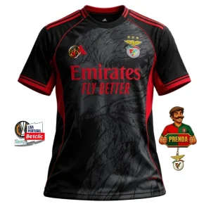 Camisola Águia concept exclusiva preta e vermelha 2026/27 - LANÇAMENTO