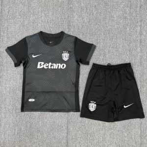 CAMISOLA SPORTING CP AWAY PRETO 25/26 - CONJUNTO INFANTIL