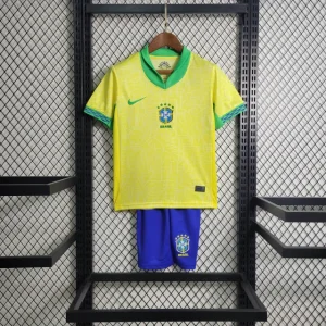 Conjunto infantil Seleção Brasileira amarelo 2024/25 Home