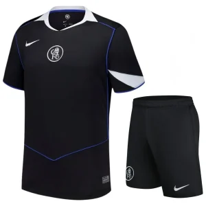 Conjunto Infantil Chelsea terceiro TOTAL 90 2025/26 preto