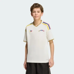 Conjunto infantil Seleção Venezuela alternativa branca COPA DO MUNDO 2026