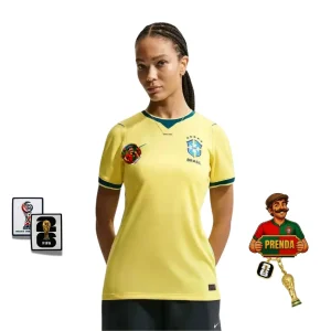 Camisola Brasil FEMININA principal Copa do Mundo 2026 - amarela