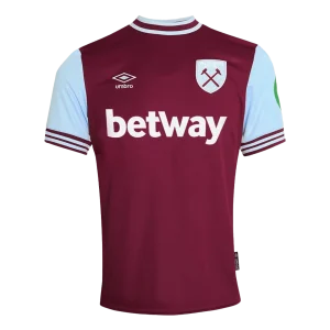 Camisa de futebol principal do West Ham United 2024/25 vermelha