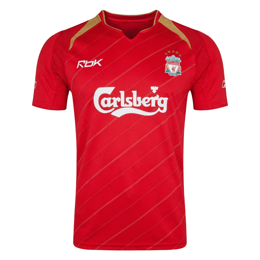 Retrô Liverpool Casa Camisa 2005/06 Vermelho - Image 2