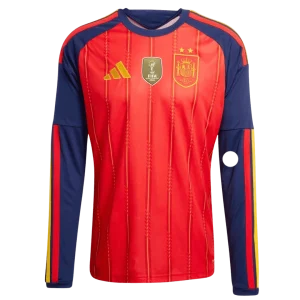 Spain Casa Manga comprida Camisa Copa do Mundo 2026