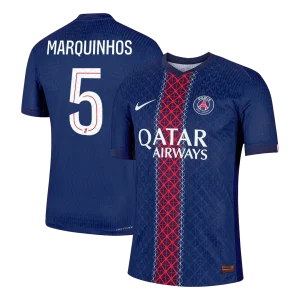 Jogador MARQUINHOS #5 PSG Casa Futebol Camisas 2025/26 Marinha