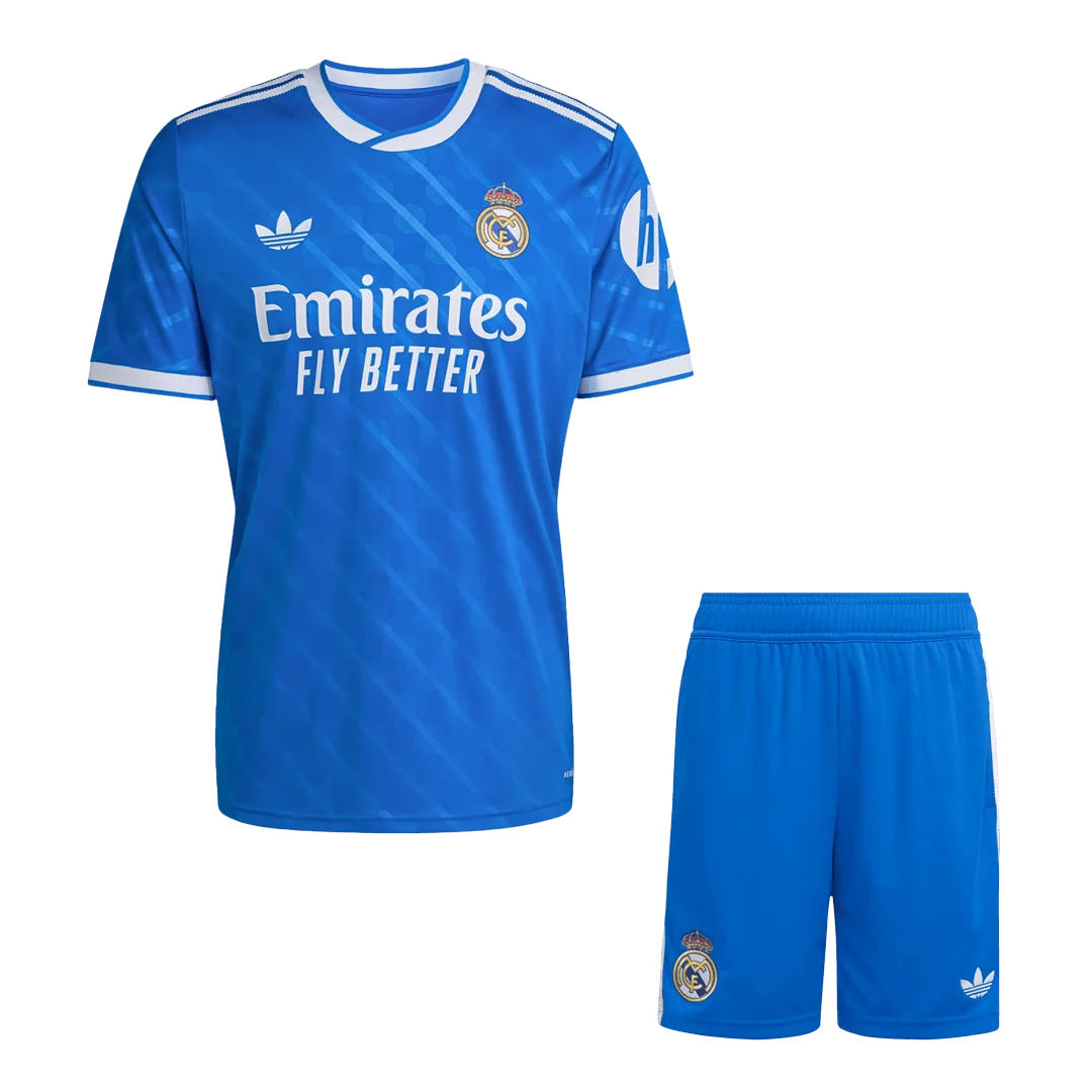 Real Madrid Fora Terceira Camisa Conjunto (Camisola + Calções) 2025/26- Azul - Image 2