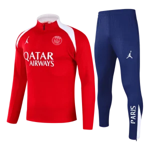 PSG Zíper Moletom Conjunto (Top+Calças) 2025/26 Vermelho